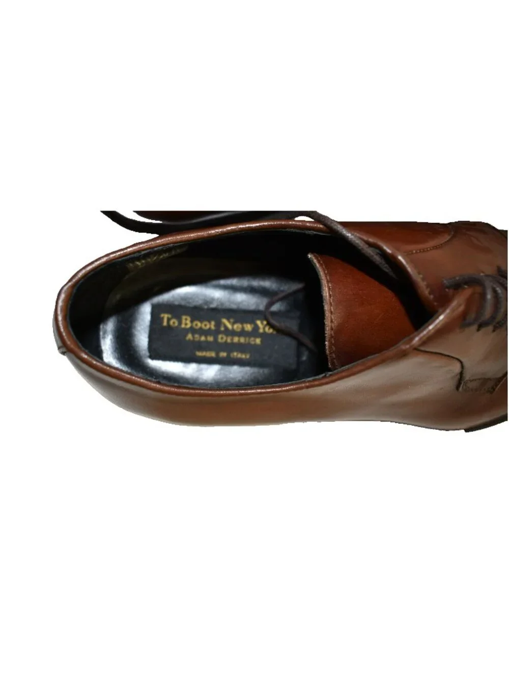 New! To Boot New York Plain Toe Derby Cognac Brown Size 10.5 DD38